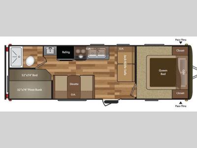 Floorplan - 2015 Keystone RV Hideout 260LHS