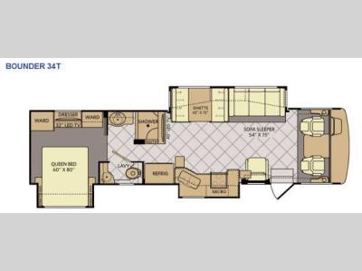 Floorplan - 2015 Fleetwood RV Bounder 34T