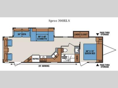 Floorplan - 2015 KZ Spree 300RLS