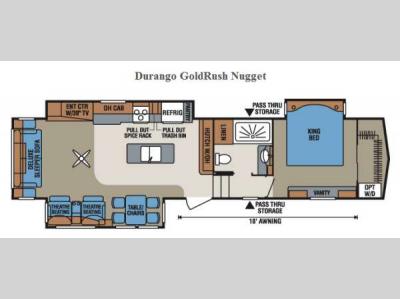 Floorplan - 2015 KZ Durango Goldrush Nugget