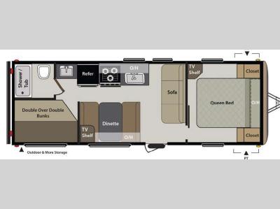 Floorplan - 2015 Keystone RV Springdale 260TBLWE