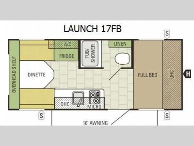 Floorplan - 2015 Starcraft Launch 17FB