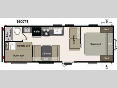 Floorplan - 2015 Keystone RV Summerland 2600TB