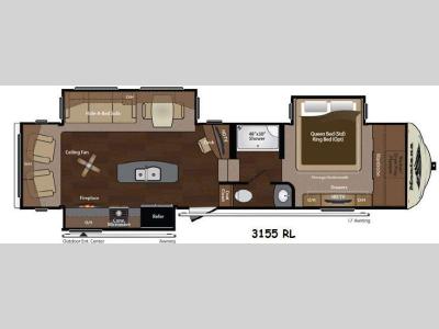 Floorplan - 2015 Keystone RV Montana 3155 RL