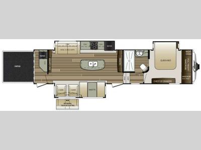 Floorplan - 2015 Keystone RV Cougar 338PAT