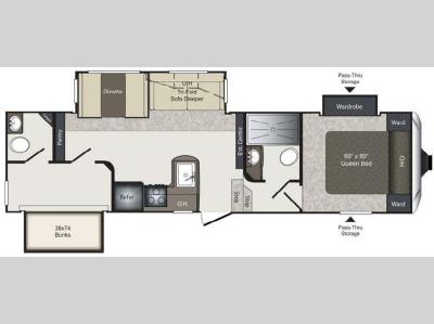Floorplan - 2015 Keystone RV Laredo Super Lite 293SBH