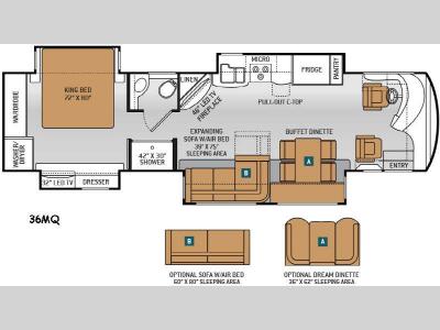 Floorplan - 2015 Thor Motor Coach Tuscany XTE 36MQ