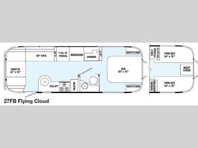 Floorplan - 2015 Airstream RV Flying Cloud 27FB