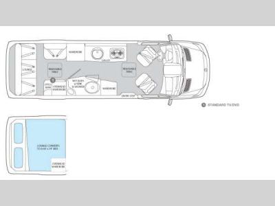 Floorplan - 2015 Airstream RV Interstate Interstate Lounge Dual Wardrobe