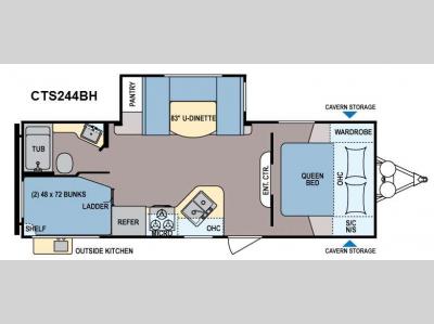 Floorplan - 2015 Dutchmen RV Coleman Expedition CTS244BH