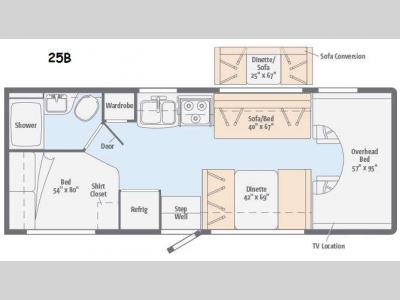 Floorplan - 2015 Itasca Spirit 25B