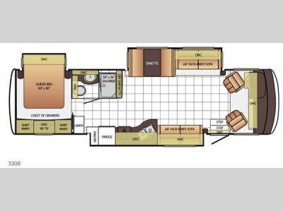 Floorplan - 2015 Newmar Bay Star 3308