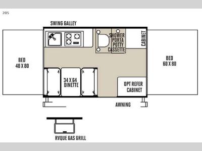 Floorplan - 2015 Forest River RV Flagstaff MACLTD Series 205