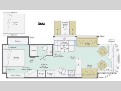 Floorplan - 2015 Winnebago Journey 36M