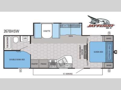 Floorplan - 2015 Jayco Jay Flight SLX 267BHSW