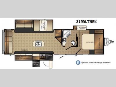 Floorplan - 2015 Palomino Solaire Ultra Lite 315RLTSEK