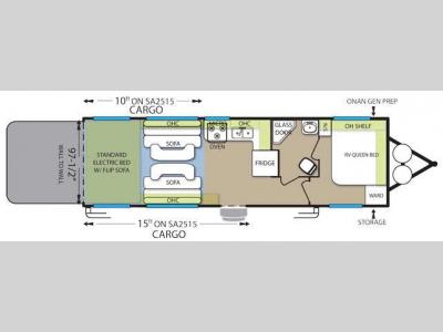 Floorplan - 2015 Forest River RV Stealth SA2515