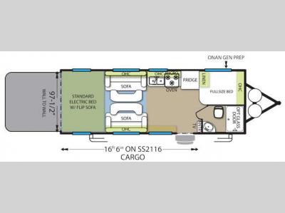 Floorplan - 2015 Forest River RV Stealth SS2116
