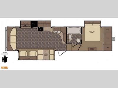 Floorplan - 2015 CrossRoads RV Cruiser CF315RL