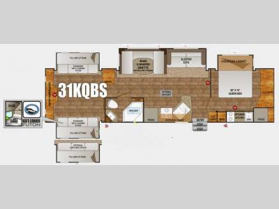 Floorplan - 2014 Outdoors RV Creek Side 31KQBS