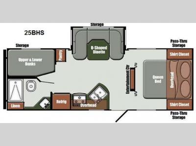 Floorplan - 2015 Gulf Stream RV Gulf Breeze Ultra Lite 25 BHS