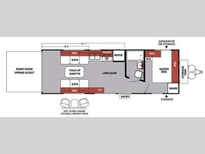 Floorplan - 2015 Forest River RV XLR Nitro 24FQSL