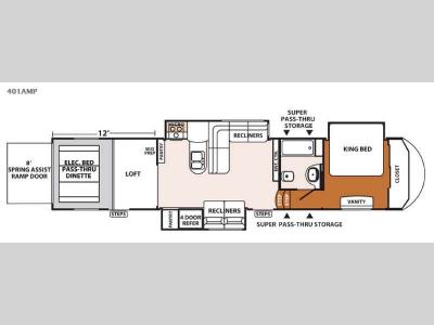 Floorplan - 2015 Forest River RV XLR Thunderbolt 401AMP