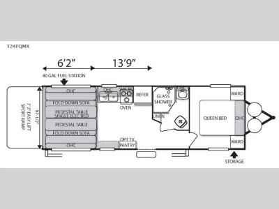 Floorplan - 2015 Forest River RV Shockwave T24FQMX