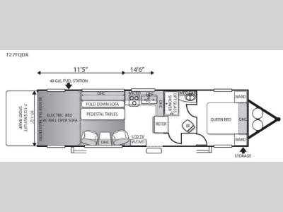 Floorplan - 2015 Forest River RV Shockwave T27FQDX