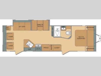 Floorplan - 2014 Shasta RVs Flyte 265RL