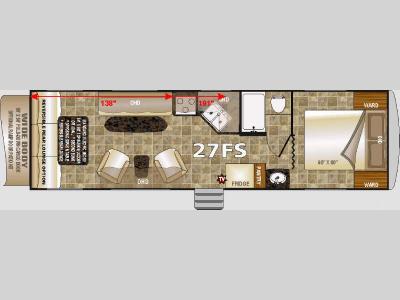 Floorplan - 2015 Northwood Desert Fox 27FS