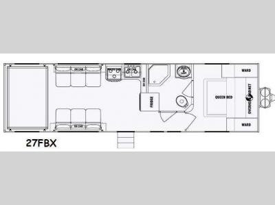 Floorplan - 2015 Pacific Coachworks Ragen 27FBX