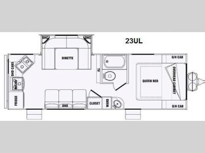 Floorplan - 2015 Pacific Coachworks Tango 23UL Ultra Lite