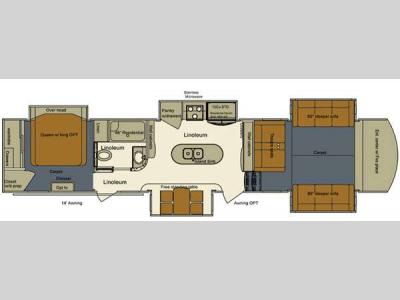 Floorplan - 2015 EverGreen RV Bay Hill 379FL