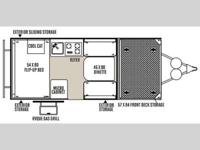 Floorplan - 2015 Forest River RV Rockwood Hard Side Series A122TH