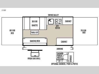 Floorplan - 2015 Forest River RV Rockwood Freedom Series 2280