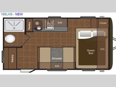 Floorplan - 2015 Keystone RV Hideout Single Axle 165LHS