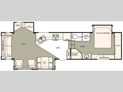 Floorplan - 2007 NuWa HitchHiker II LS 34.5 RLTG