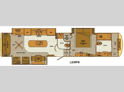 Floorplan - 2015 Lifestyle Luxury RV Lifestyle LS39FB