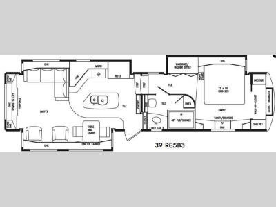 Floorplan - 2015 DRV Luxury Suites Elite Suites 39 RESB3