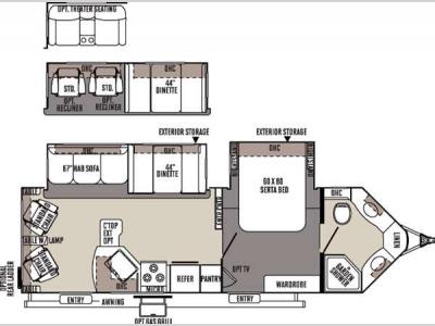 Floorplan - 2015 Forest River RV Rockwood Ultra V 2715VS