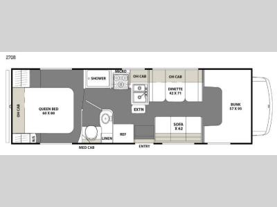 Floorplan - 2015 Coachmen RV Freelander 27QB Chevy 4500