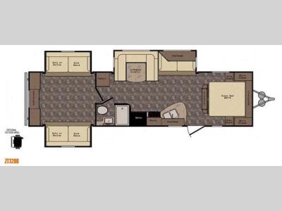 Floorplan - 2015 CrossRoads RV Zinger ZT32DB