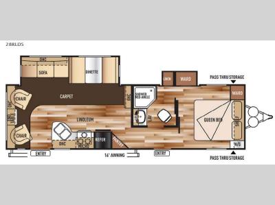 Floorplan - 2015 Forest River RV Wildwood 28RLDS