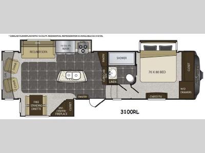 Floorplan - 2015 Keystone RV Alpine 3100RL