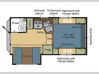 Floorplan - 2015 Adventurer LP (ALP) Eagle Cap Truck Camper 850
