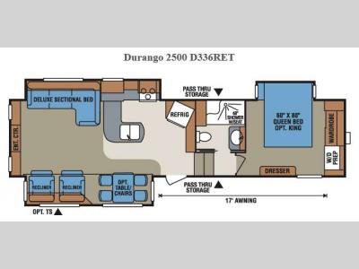 Floorplan - 2015 KZ Durango 2500 D336RET
