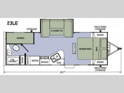 Floorplan - 2015 Coachmen RV Apex Ultra-Lite 23LE