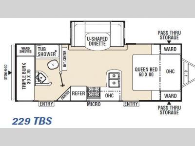 Floorplan - 2015 Coachmen RV Freedom Express 229TBS