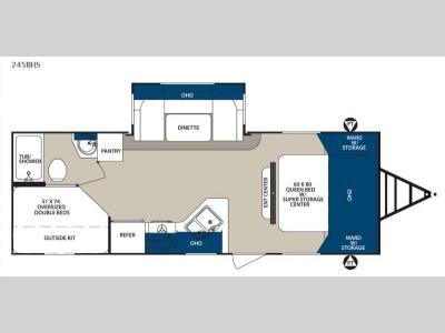 Floorplan - 2015 Forest River RV Surveyor 245BHS